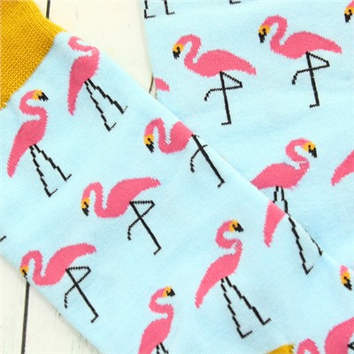 Носки Фламинго с жёлтыми вставками р.35-40