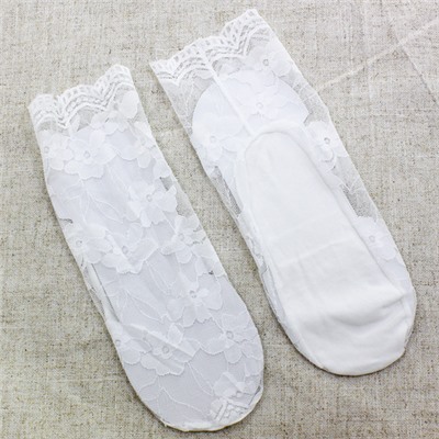 Носки Прозрачные "Ажур" Белые